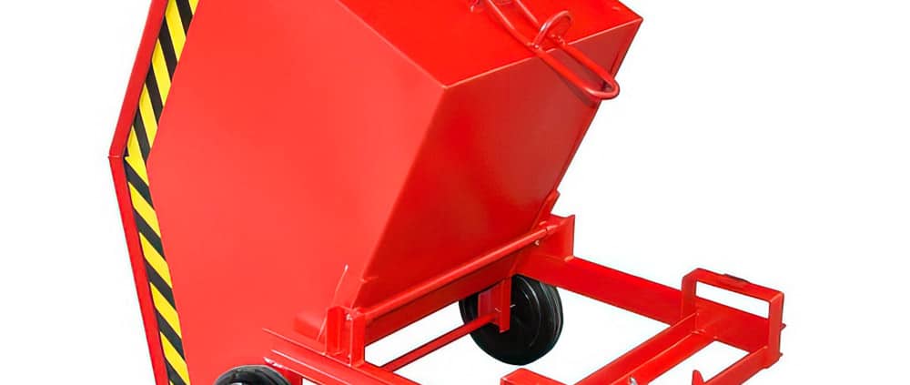 Tipping Skip On Wheels